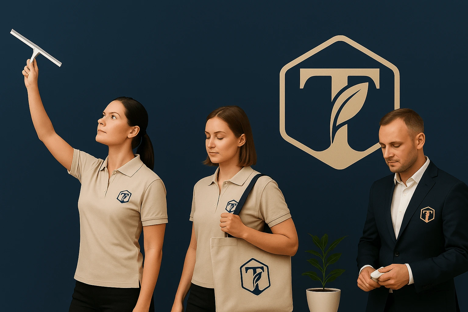 Echipa profesională Tivora oferind servicii curățenie profesională și facility management în București și România